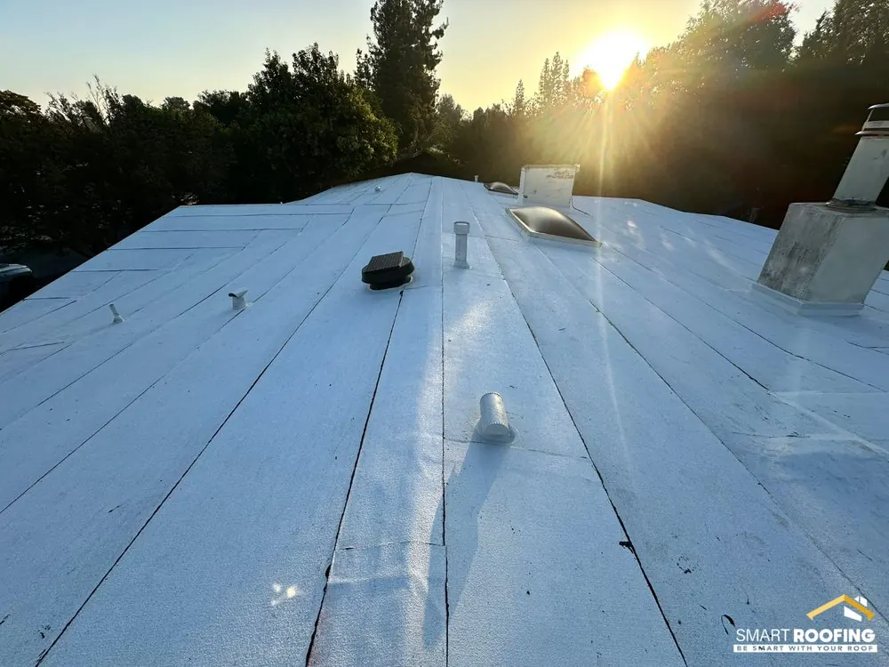 Smart Roofing project - New Flat Roof Installation - Residential Single-Ply Membrane in Los Angeles