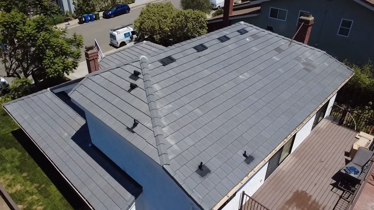 Smart Roofing project - Tile Roof Installation - Eagle Flat Concrete Tile, Dark Gray, Pacific Palisades in Los Angeles